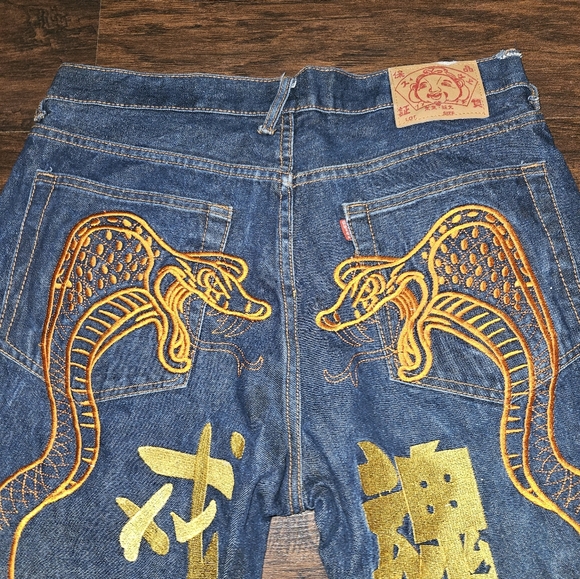 Vintage Evisu Denim Jeans Dragon - Picture 8 of 15